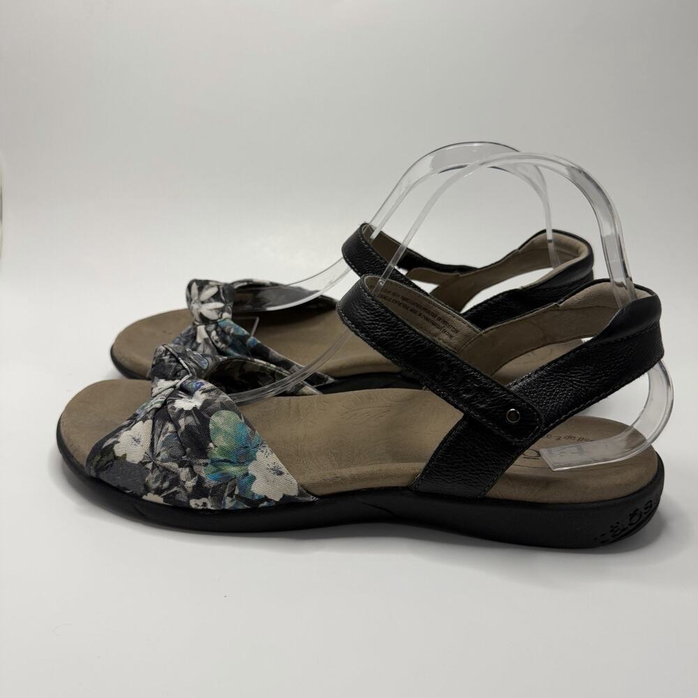 Taos Knotty Knot Floral Leather Flat Ankle Strap Sandals Shoes Women’s 10 - Picture 5 of 11